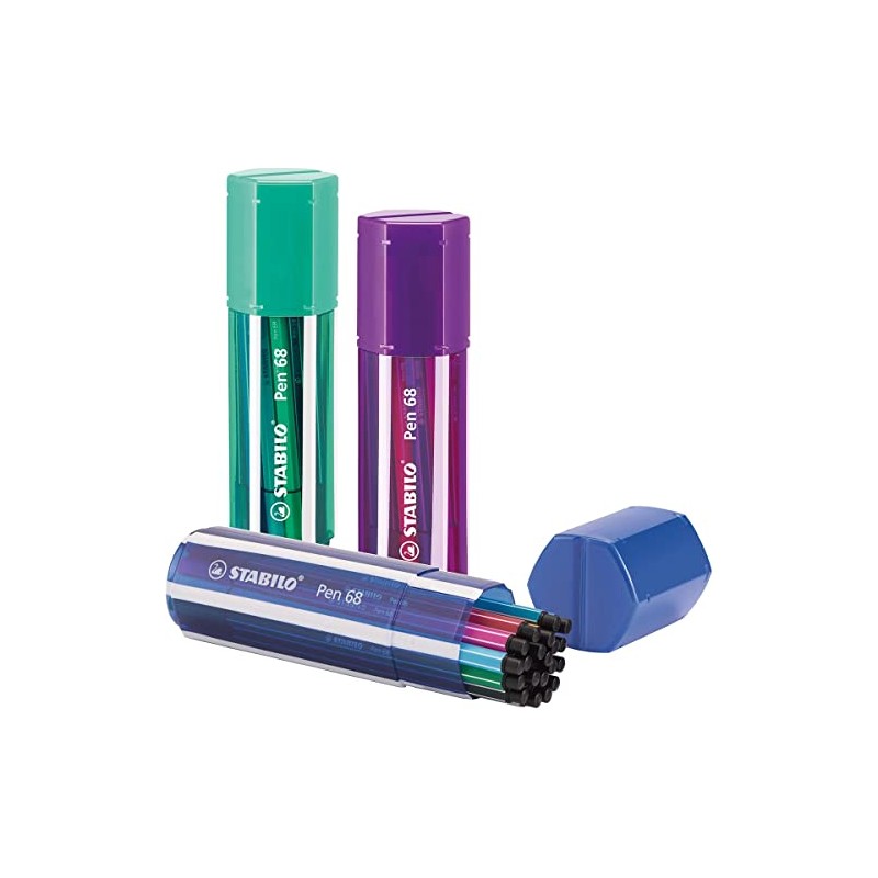 STABILO Big Pen Box, Fasermaler/6820-1, sortiert, 1mm, Inh. 20 6820-1