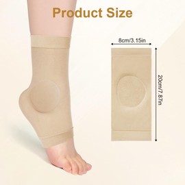 Fefod Ankle Protector Socks with Gel Pad, 2 Pack Skating Boots Ankle Guards Ankle Gel Sleeve, Malleolar Padded Sleeve Skate Socks for Figure Skating, Roller, Ski, Hockey, Ankle Support Cushion