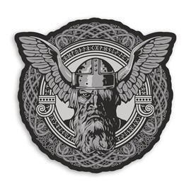 2 x 10cm Viking Warrior Man Vinyl Stickers - Eagle Bird Helmet Odin Norse Sticker #70866