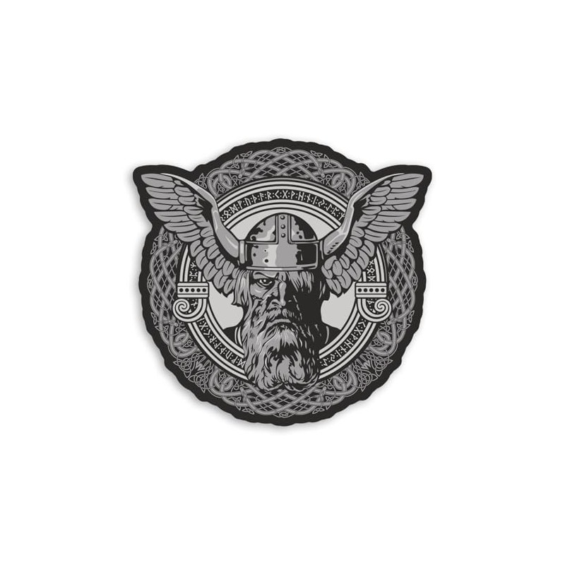 2 x 10cm Viking Warrior Man Vinyl Stickers - Eagle