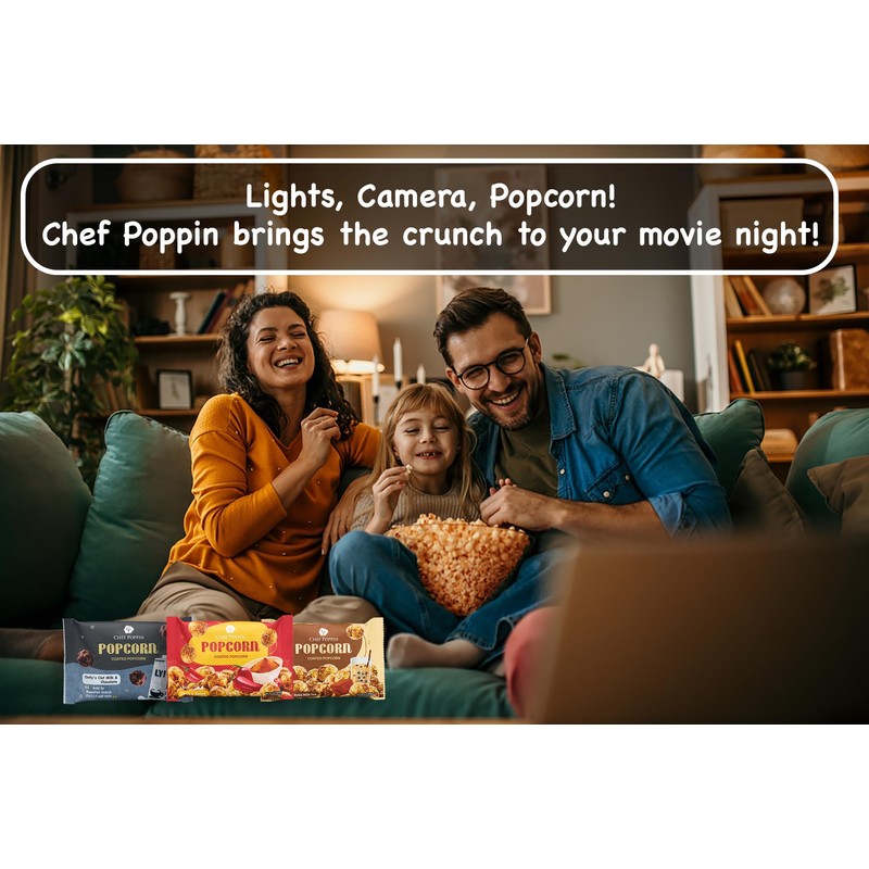 CHEF POPPIN Asian-Style Gourmet Flavored Popcorn, Non-GMO Corn, All Natural,
