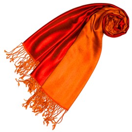 Lorenzo Cana Luxury Pashmina Women's Reversible Scarf 70% Silk 30% Viscose Scarf 70 x 190 cm Two Tone Scarf Wrap Shawl Reversible Double Face - 70 x 190 cm