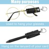 4 Pieces Portable Lanyard Pen Holder, Leather Pen Pouch Holder