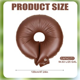 Lyreh Slow Release Tree Watering Bag, 25 Gal PVC Material Reusable Automatic Drip Tree Watering Irrigation Ring for Multi-Trunk Newly Planted Small Trees and Shrubs(Brown)