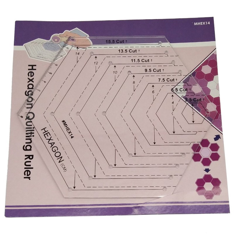 HONEYSEW Quilts Quilter's Ruler - Regla hexagonal para acolchar, diamante