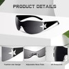 Eiuizah Y2k Sunglasses for Women Men Shield Wrap Around Fashion