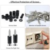 VEPEPE 150 Pcs Plastic Spacers Black, 20 Size Round Non-Threaded