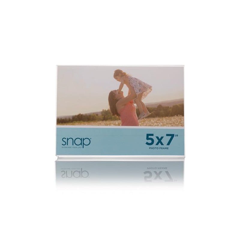 Snap H8001H10C Horizontal Acrylic Frame, 5" x 7", 12 Pieces