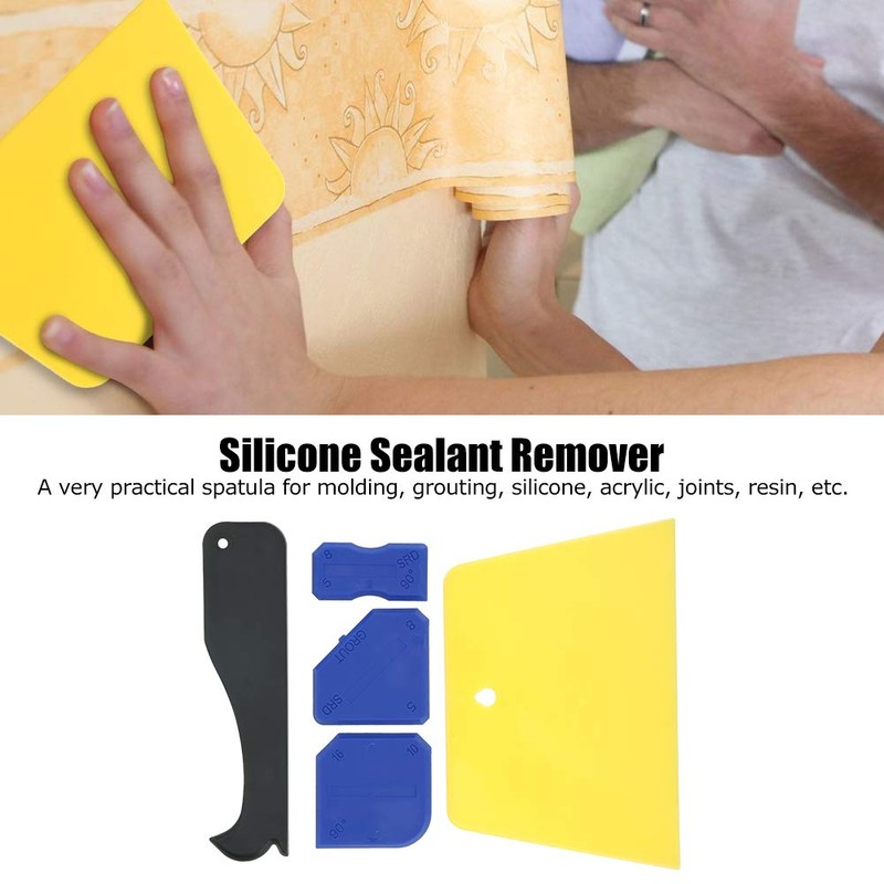 5 Pieces Caulking Tool Wallpaper Smoothing Tool Kit Glue Scraper