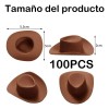 100 Piezas Mini Sombrero De Vaquero Occidental Pequeño