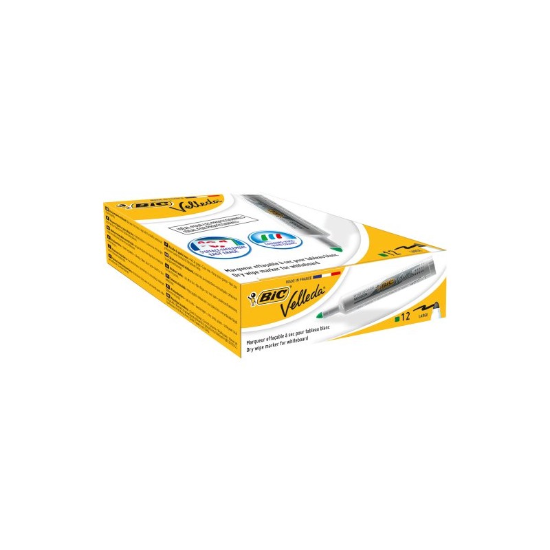 BIC VELLEDA Whiteboard Bullet 1711 Marker 1.6mm Green (Box 12)