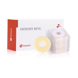 DERAYMI 30 Pack Moldable Ostomy Barrier Rings, 4mm Thickness Barrier Rings for Ostomy Bags, Sting-Free Hydrocolloid Ileostomy Elastic Ostomy Rings Secure Seal for Colostomy Bags