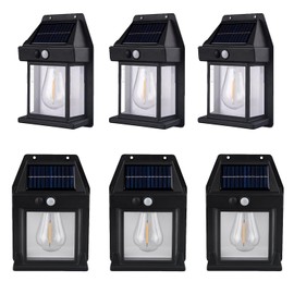 niccryle Solar Wall Light Outdoor Motion Sensor Light with 3 Modes Waterproof Porch Lights for Garden Patio Outside Fence Shed