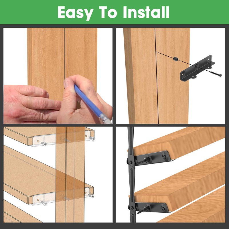 Pisman Sunblind System Brackets,Louver Hardware Kit for Shutter System,Holding Up