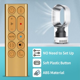 TCNOUMT New Replacement Remote Control Compatible with Dyson Pure Hot+Cool Air Purifier Heater Bladeless Tower Fan HP06 HP05 HP04 HP07 HP09, Non-metallic material, No magnetic attraction function
