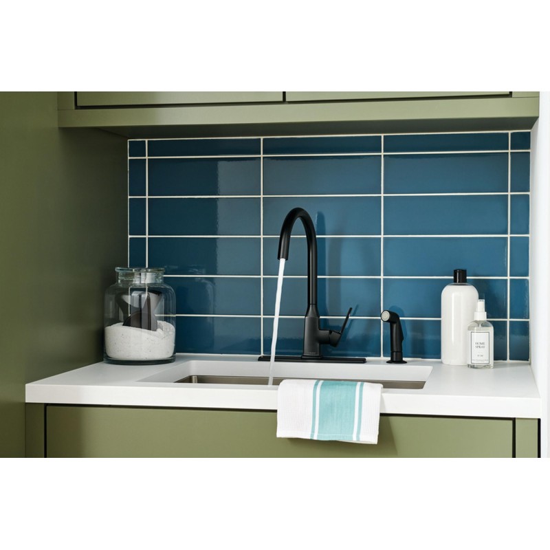 Peerless Ezra Single-Handle Kitchen Sink Faucet with Side Sprayer, Stainless