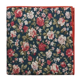 Gsyziux Floral Pocket Squares for Men Cotton Handkerchiefs 9.8x9.8 inch Suit Pocket Square for Weddings Formal Events (Green-01)