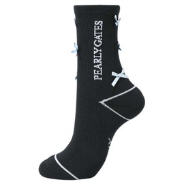 Parly Gates 053-5186210 Women's Middle Socks (Antibacterial, Deodorizing, Thin Ribbon) / Golf Socks, navy (120_navy), Free size