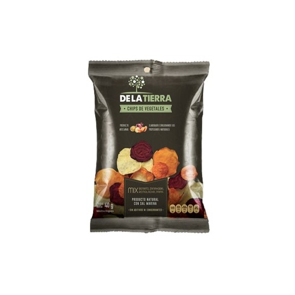 De La Tierra Vegetable Chips Mix Sweet Potato Carrot Beet Potato Producto Natural con Sal Marina, 40 g / 1.41 oz (pack of 3)