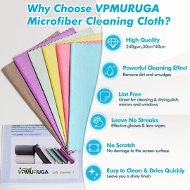 Paño de limpieza de escamas de pescado fácil de limpiar, paños de limpieza de vidrio de microfibra sin rayas para espejos de ventana, parabrisas, limpieza de microfibra sin pelusas, toalla multiusos, paquete de 12