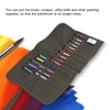 Brush Bag with 30 Holes, Roll-up Canvas Brush Bag, Pencil