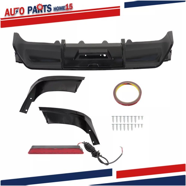 WFLNHB Rear Bumper Diffuser Lip For 2018-21 Toyota Camry Glossy