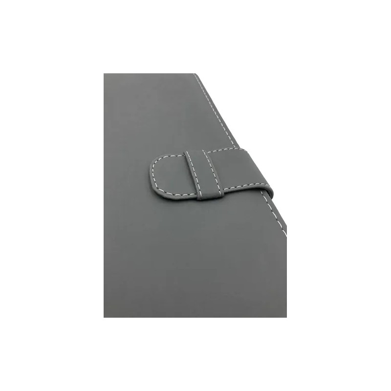 Carpeta Ejecutiva Oficio Con Bolsillo, Portablock Y Lengüeta Color Gris