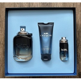 Coach Mend Blue Set Fragrances 3 Piece  3.4 Oz Spray/ 3.4 Shower Gel/ .5 Spray