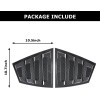 DLOVEG Rear Side Window Louvers for 2015-2021 Subaru WRX STI