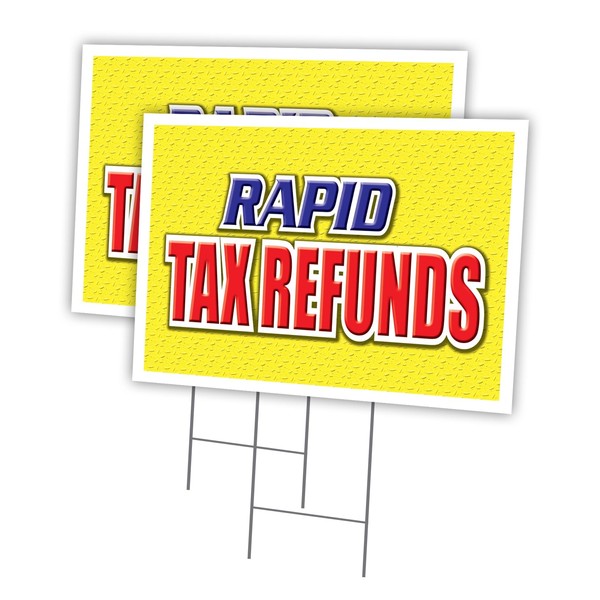 RAPID TAX REFUNDS 2 Pack Of 18" x 24" Yard