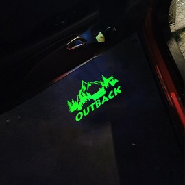 uunonaha Never Fade Car LED Door Logo Projector Puddle lamp, for Outback Accessories Door Light Logo LED Laser Car Courtesy Step Light HD Compatible with Outback