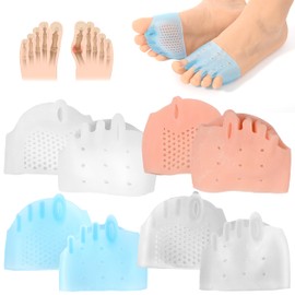 Zivyes 4 Pairs Silicone Toe Separators for Women and Men Toes Spreaders Correct Spacers for Big Toe Bunion Corrector Cushion (4 pairs mix)