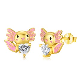 XPYPZP Axolotl Earrings Studs 925 Sterling Silver Axolotl Earring for Women Cute Axolotl Jewelry Gifts for Women