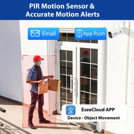 Hiseeu 4MP Solar Battery Powered Security Camera Wireless 2.5K, 2-Way Audio Rechargeable Outdoor WiFi Camea,Color Night Vision, Spotlight/Siren Alarm, Motion Detect, SD/Cloud Storage, Work with Alexa