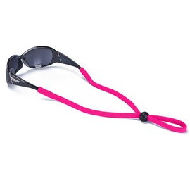 SHINKODA Sunglasses Strap Adjustable Standard End Rope Eyewear Retainer, Pack of 2, Black & Neon Pink, Large