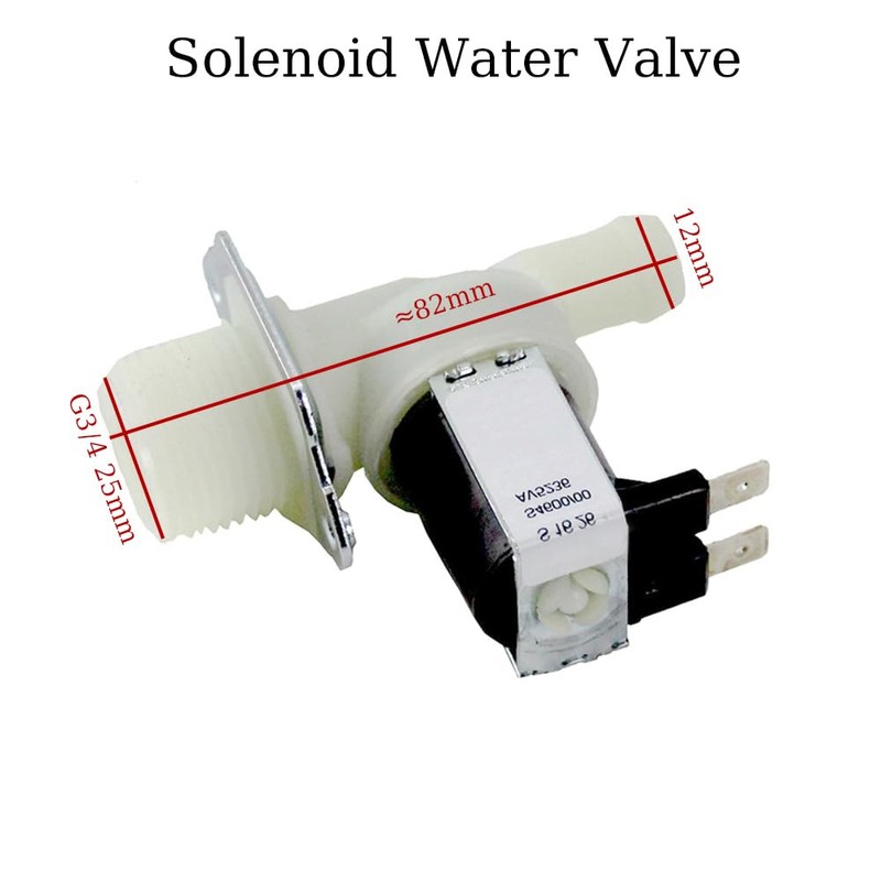 Solenoid Water Valve, DC 12V Water Inlet Valve Normally Closed