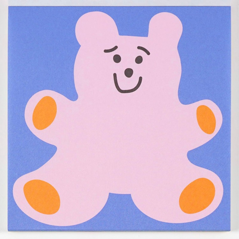 Chic Greeting Life Square Memo Bear MMN-487 Blue