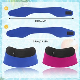 Swimming Headband to Hold Earplugs, Adjustable Swim Ear Band Waterproof, Swimming Earplugs Protection Cover Keep Water Out (Blue, M)