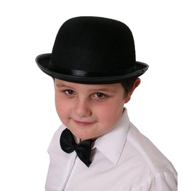 Bowler Hat - Fancy Dress Accessory Mens Ladies 60cm Circumference Felt Victorian Gent Costume Accessory - Pack Of 1