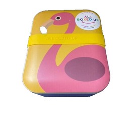 Fitted Lid With Rubber Band To Hold In Place Eco One All Boxed Up Flamingo Lunch Box