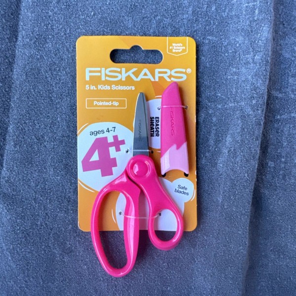 Fiskars Kids Scissors (5 in.) with Sheath PINK Ages 4+