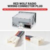 RED WOLF Stereo Wiring Harness Pre-Installed Wire Connectors Compatible with