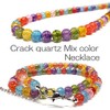 【SION】天然石 ネックレス ミックスカラー クラック水晶 約10mm