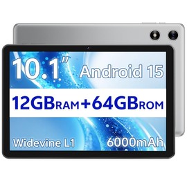 SVITOO Android Tablet 10 Inch, 2025 Android 15 Tablet for Kids Adults, 12GB RAM 64GB Storage 1TB Expandable, Dual Cameras 8MP 2MP, Split Screen, 6000mAh Dual Speakers Face Unlock WiFi