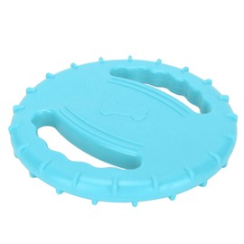 Hztyyier Dog Flying Disc, Squeaky Flexible Teeth Cleaning Flying Disc Dog Sport Toy Rubber Lightweight for Lake (Sky Blue)