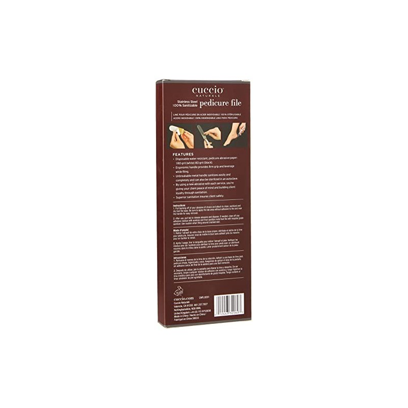 Cuccio Naturale Reusable Stainless Steel Pedicure File Kit by Cuccio