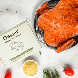 Oasier Turkey Oven Bags Large Turkey Size, BPA Free Nylon Multipurpose Oven Roasting Cooking Bags for Fast Cleanup, 19"x23.5" Size - 100 Count