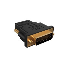 ICY BOX DVI to HDMI Adapter - Perfect for Docking Stations (IB-DK2241AC), PCs and Monitors, Bidirectional DVI-D to HDMI, up to 4K 60Hz, 60983