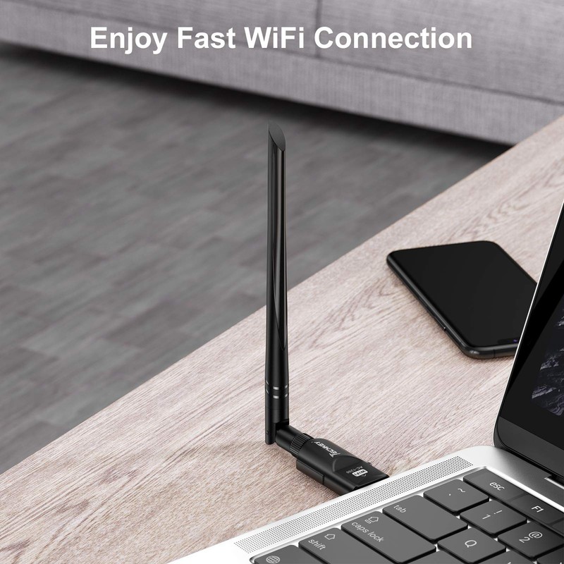 WiFi Adapter 1200Mbps Techkey USB 3.0 WiFi Dongle 802.11 ac