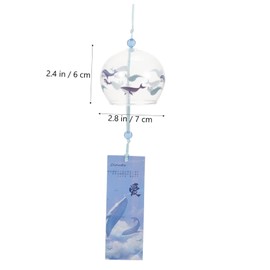 OFFSCH 1 Piece Glass Wind Chime Festival Supplies Hanging Wind Chime Wind Chime Wind Chime Diy Material Wind Chime Replacement Pipe Japanese Glass Wind Chime Balcony Wind Chime Wind Chime Goldfish